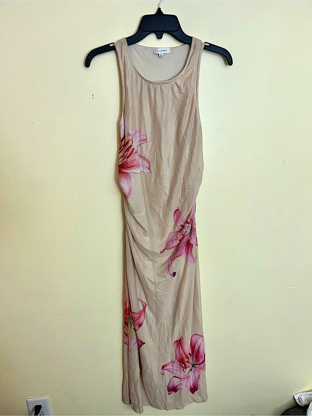 no comment Floral Maxi Dress Pink & Yellow Size XL